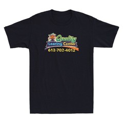 Quality Learning Center Funny Parody Education Humor Quote Vintage Men’s T-Shirt