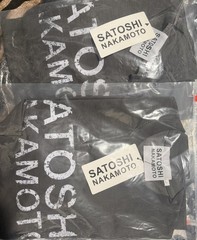 Size Large, Satoshi Nakamoto T-shirt designer color Gray, 100 % Cotton