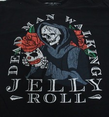 Jelly Roll Walking Dead Graphic T-Shirt Men’s Large Black Short Sleeve T0496