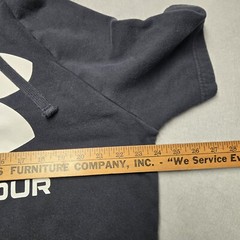 Under Armour Shirt Mens Large Black Short Sleeve Loose Fit Hooded Pullover