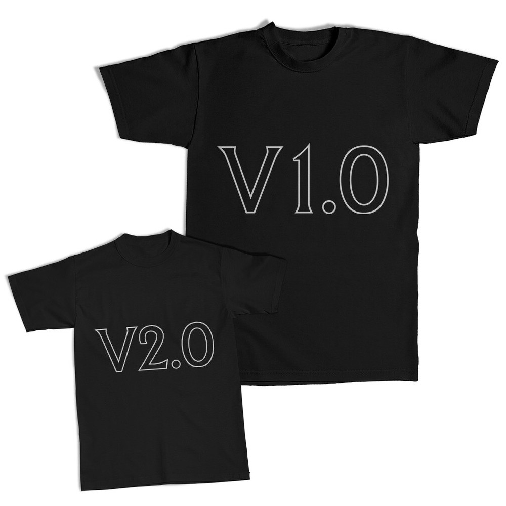 Dad and Son Matching Outfits Clothes Son Is Full Battery Charged – V1.0 Engine
