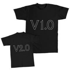Dad and Son Matching Outfits Clothes Son Is Full Battery Charged – V1.0 Engine