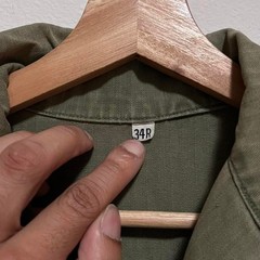 Vintage P44 HBT WW2 Field Jacket Herringbone Korean War 13 Star Button Gas Mask