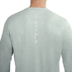 SPYDER Men’s XL Gray Long-Sleeve Shirt – UPF 50+ Quick Dry Breathable