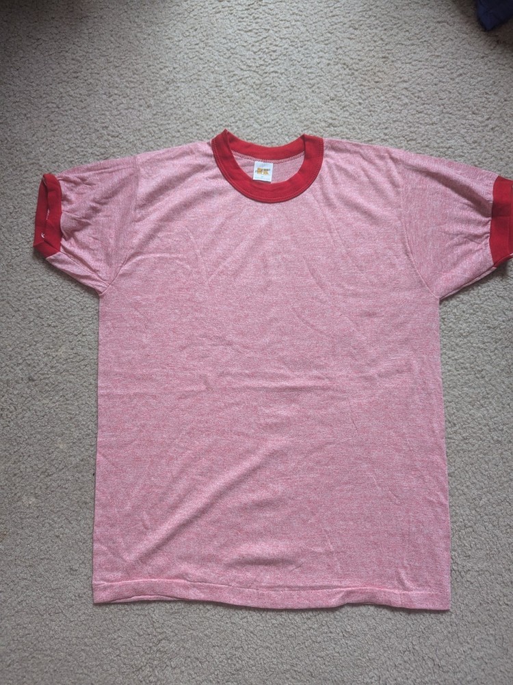 Dead Stock Never Used Single Stitches Russell 70s vintage M Ringer t shirt USA