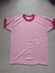 Dead Stock Never Used Single Stitches Russell 70s vintage M Ringer t shirt USA