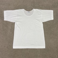 VTG Chrysanthemum Brand White Single Stitch T Shirt Size 42 L Paper Thin Tee NOS