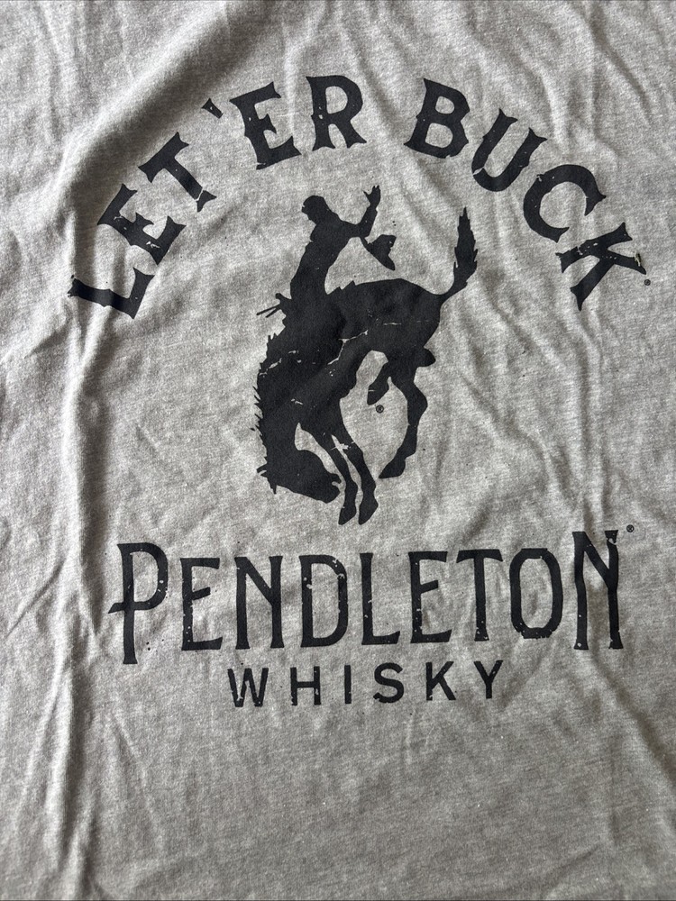 Pendleton Whisky Let’er Buck T Shirt Adult XL Rodeo Cowboy NEW