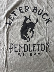 Pendleton Whisky Let’er Buck T Shirt Adult XL Rodeo Cowboy NEW