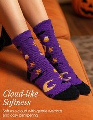 4X Thicker Ultra Soft Fuzzy Socks Cozy Warm Fall Halloween Gift for Women