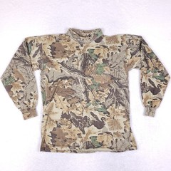 Vintage Ace Sportswear Advantage Camo Shirt Men XL Mock Neck Made In USA Gorpcoe