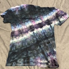 Hand Dyed Galaxy Ice Tie Dye T Shirt Adult Large Gildan Heavy Cotton Black L