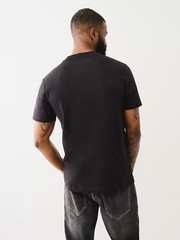 True Religion Men’s Silicone Textured Logo T-Shirt Jet Black Men’s Medium 700293