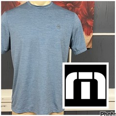 Travis Matthew Heater Pro Active Tee T-Shirt Mens Sz Large Blue Poly Stretch