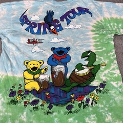 Vintage Grateful Dead Liquid Blue Shirt MINT* Spring Tour AOP Rare Tie Dye RARE
