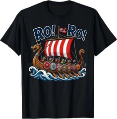 Retro Ro Ro Norway Viking Ship Soccer Norwegian Fan T-Shirt