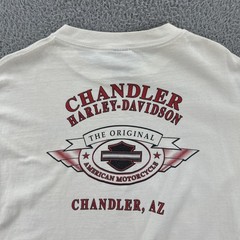 Vintage Harley-Davidson Motorcycles Mens XL White T Shirt Chandler Arizona Y2K