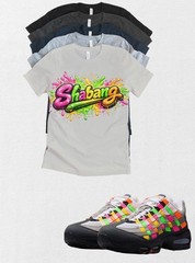 Custom Printed T-shirt To Match Shabang BB Max 95 OG Woven Multicolored Sneaker