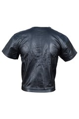 Men Leather T-Shirts in 4 different colors Simple genuine leather shirts