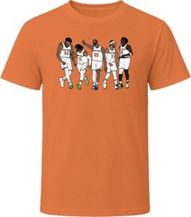 NEW YORK TRENDING Jalen Brunson KAT Og Mikal Bridges N.Y Hart T Shirt