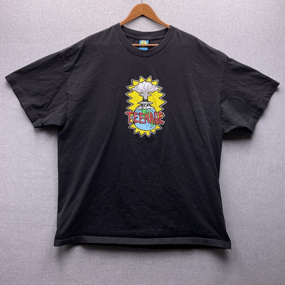 Teenage T Shirt Mens 2XL Have A Nice Day Earth Nuke Bomb Smoke Cloud SS Y2K