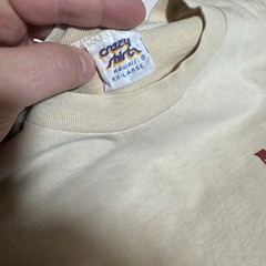 Crazy Shirts T-Shirts, Hawaiian, USA, VTG, Combed Cotton, Tan, Male, 2XL