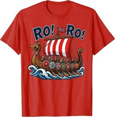 Retro Ro Ro Norway Viking Ship Soccer Norwegian Fan T-Shirt