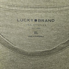 VTG Y2K Lucky Brand T Shirt Mens XL Army Green “American To The Core” Soft
