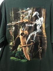 Vintage 1999 NWT! Star Wars Episode I Battle Droid STAP T-Shirt-Sz XL Dark Green
