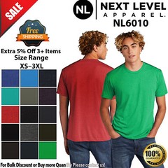 Next Level Unisex Short Sleeve Tri Blend Crew Neck Stylish T-Shirt 6010