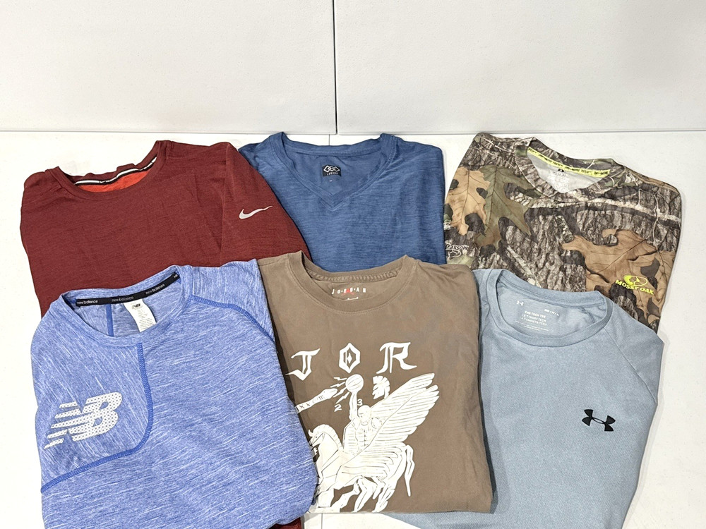 Lot of 6 Nike Under Armour New Balance Leg3nd Mossy Oak Men’s Shirt Size Medium