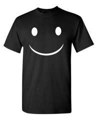 Smile Full of Happiness Sarcastic Humor Super Soft Ring Spun Funny T Shirt