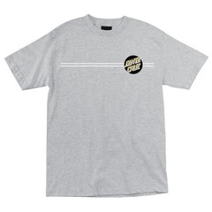 Santa Cruz OTHER DOT Skateboard T Shirt HEATHER GREY w/BLACK/GOLD Dot