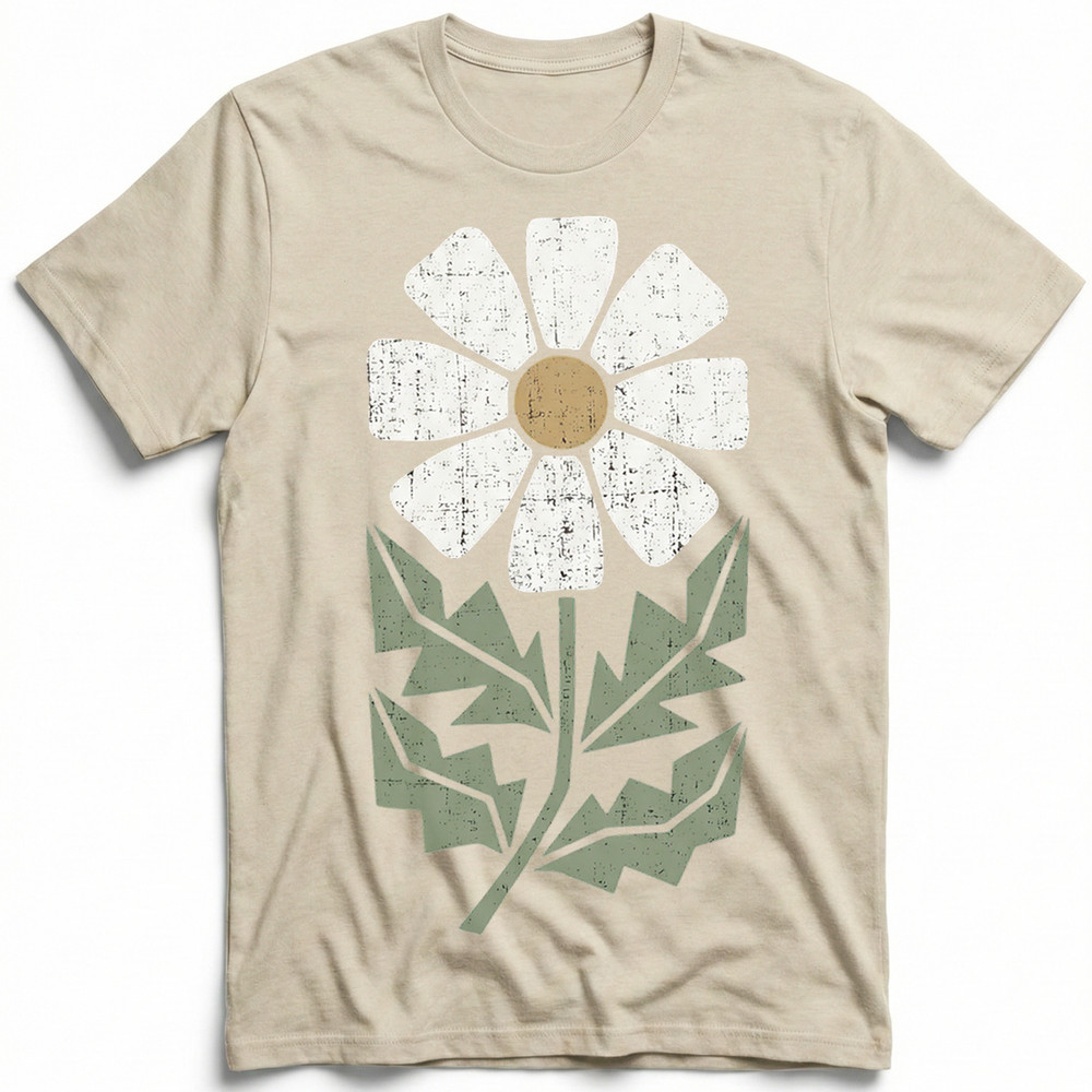 Retro Daisy Flower T-Shirt Boho Botanical Nature Floral Garden Style Tee