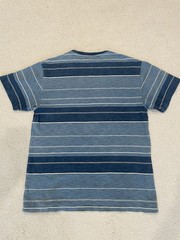 RRL Double RL Ralph Lauren Striped Indigo Blue T-Shirt Men’s Medium Cotton USA