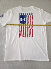 Under Armour Men’s UA Freedom Flag T-Shirt Short Sleeve Tee White Size XL