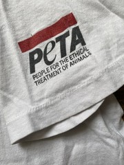 Vtg Peta rock against fur Shirt L protest vegan Punk