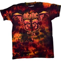 [Limited Edition] Vintage AC/DC Evil Wings Clearance Tie-Dye T-Shirt Liquid Blue