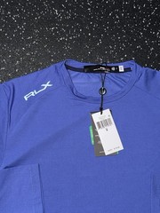 RLX Ralph Lauren Golf Performance T-Shirt Mens SMALL Blue Long Sleeve