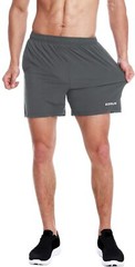 EZRUN Men’s 5 Inches Running Workout Shorts Quick Dry Lightweight Small, Grey