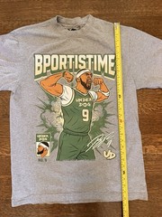 Bobby Portis Under Dog Men’s GrayShort Sleeve Milwaukee Bucks Tee L