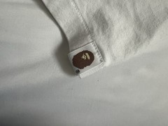 A Bathing Ape BAPE White Ape Head Logo Graphic Crew Neck T-Shirt Men’s S