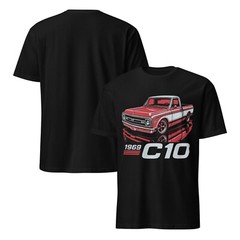 1969 Chevy C10 Pickup Truck T-Shirt – Classic Red & White Vintage Graphic Tee