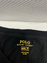 Polo Ralph Lauren V Neck T Shirt Black W/ Red Pony Mens 4XLT – Stains