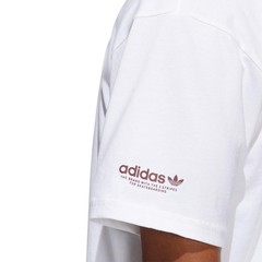 adidas ORIGINALS UNISEX 4.0 FLIPPED ADI T-SHIRT TEE WHITE BURGUNDY RETRO NEW OG