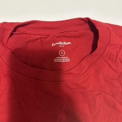 all red blank short sleeve good fellow shirt medium