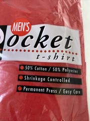 Kmart Pocket T-Shirt Mens XL Red New Vintage 90s Made in USA Cotton Blend Tee