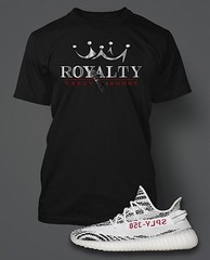 Royalty Tee Shirt to Match Yeezy Boost Shoe Graphic Pro Club Black Short Sleeve