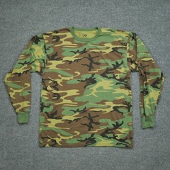 Rothco Shirt Adult XL Green Brown Camouflage Long Sleeve Mens