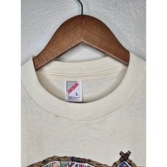 Vintage Gatlinburg Shirt Tribal Native Art Outdoor Elk Graphic Cream L Tee